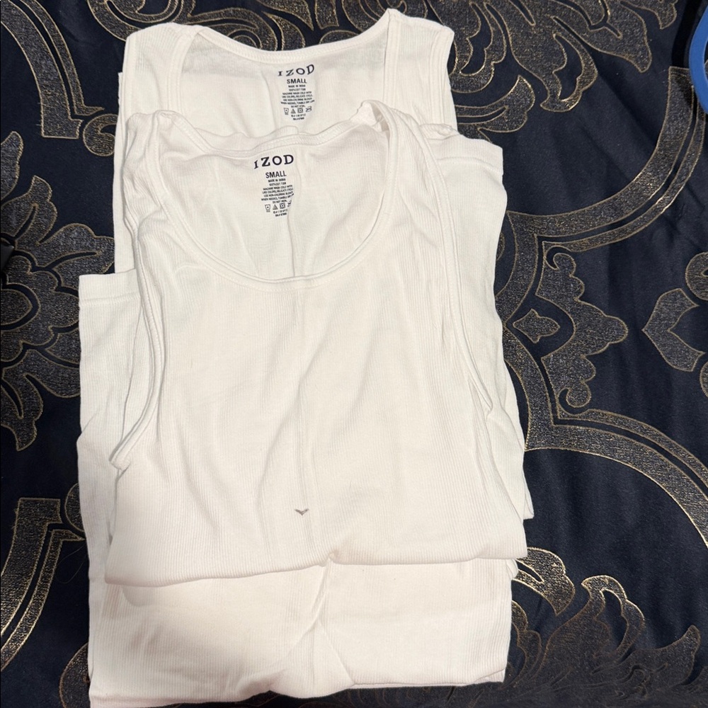 IZOD Classic White Tank Tops bundle of 5